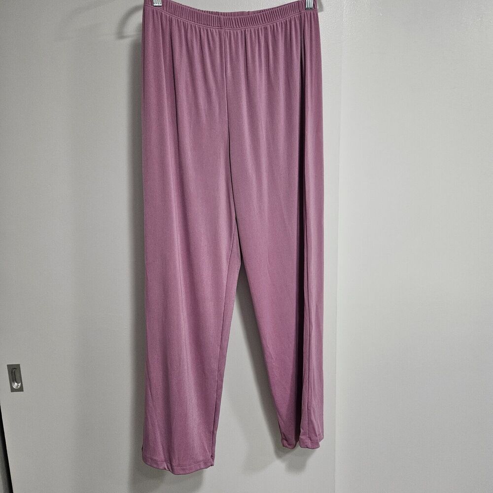 Lord and Taylor Plus Size 1X Pink Stretch Knit Pull-on Pants